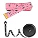 2 Pack Tape Measure Measuring Tape for Body Fabric Sewing Tailor Cloth Knitting Craft Measurements, 60-Inch Soft Fashion Pink & Retractable Black Tape Measure Body Measuring Tape Set, Dual Sided