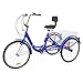 VANELL 24 Inch Tricycle 7 Speed Trike Cruise Bike – Adult 3 Wheeled Bicycle – with Large Size Basket and Tools – Tricycle for Adult Women Men for Shopping Exercise Recreation (Blue)thumb 4