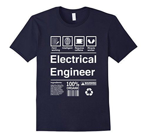 Mens electrical engineer contents t-shirt gift xl navy