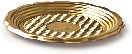 Mashers Medoro 12cm Mini Gold Plastic Disposable Serving Tray Side Plate – Pack of (3)