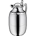 alfi Juwel Glass Vacuum Chrome Plated Brass Thermal Carafe for Hot and Cold Beverages, 1.0 L, Chrome