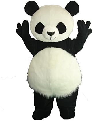 Christmas Festival Celebration Mascot Long Hair Cute Panda Uni-sex Adult Costume