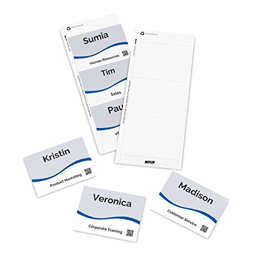 MIFFLIN Lanyard with Horizontal ID Holder + Paper Inserts 3-Piece Kit, (Royal Blue, 3x4", 25 Pack) - Thumbnail 2