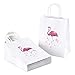 BagDream 25Pcs 16x6x12 Inches Kraft Paper Gift Bags with Handles (Flamingo)