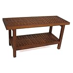 The Original Grate 36" Teak Shower Bench with Shelf