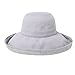Home Prefer Women's Cotton Essential Summer Hat Fold up Wide Brim Sun Bucket Hat UPF50+ Fishing Hat Beach Sun Hat with Stripes Light Gray