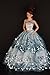 Olivia's Doll Closet Blue Ball Gown with Light Blue Sequined Lace Details Made To Fit Barbie Doll