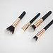 BeautyKate 8pcs Makeup Brushes Set Cosmetic Blusher Eye Shadow Brush Set Kit (Black Rose Gold)