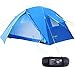 FUNDANGO 3-4 Person Camping Tent, Lightweight Waterproof Family Dome Tent for Outdoor, Backpacking, Hiking, Double Layers, 2 Doors, 2 Vestibules, 2 Side Windows, Super Ventilation, Easy to Setup, Blue