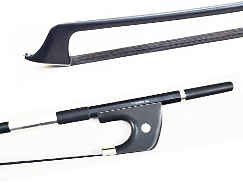 VingoBow 3/4 Size GERMAN Carbon Fiber UPRIGHT DOUBLE Bass Bow Natural BLACK Mongolia Horsehair NEW Art No.100BGB