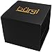 Burgi Women's BUR195 Swarovski Crystal & Diamond Accented Watch - Comfortable Leather Strap in A Gift Box (Yellow Gold & Black)