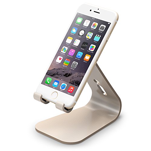 elago M2 Stand [Champagne Gold] - [Premium Aluminum][Angled for Video Calls][Cable Management] - for all iPhones, Galaxy, and other Smartphones