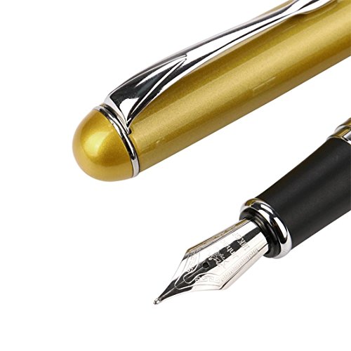 JinHao X750 Fountain Pen Matte Frosted Deluxe Black Extra Fine Nib (A)