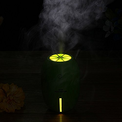 Cool Mist Mini Lemon Humidifier,BIOSTON Portable USB Ultrasonic Small Diffuser with Night Light and Auto Shut-off,Air Purifier for Office,Baby,Travel,Bedroom - Thumbnail 5