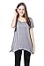LARACE Womens Swing Tunic Tops Loose Fit Comfy Flattering T Shirt Light Gray