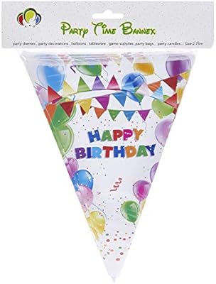 Party Time 6 Pieces Triangle Banner Happy Birthday Banner Design