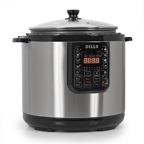 12 Quart 1600 Watt Electric Pressure Cooker Multi-Functional Timer Slow Cook NEW