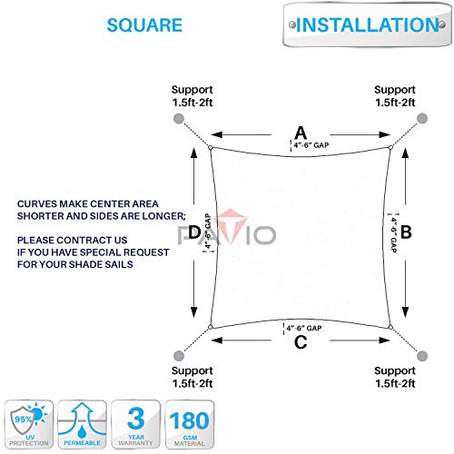 2 Patio+Paradise+Beige+Square+Canopy