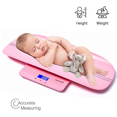 Hochoice Baby Scale Digital Pet Scale Multi-Function High Precision Electronic Scale, Infant Scale with Hold Function, 220 Pounds (lbs) Capacity, Accurate to 10g,Height Measurement Range 46-60cm-Pink - Thumbnail 7