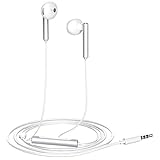 Huawei Earphone AM115 Half in-Ear Headphones with Remote Wire Control and Microphone Foldable  Lightweight Earbuds Crystal Clear Audio Stereo Huawei Headsets