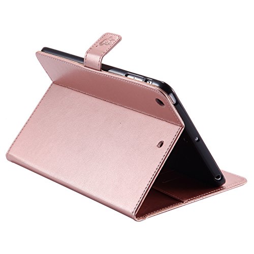 iPad Mini 2 Mini 3 Case, LittleMax(TM) Lightweight PU Leather Flip Stand Embossed Cat & Tree Case Smart Cover with Auto Wake/Sleep for Apple iPad Mini 3/2/1 [One Free Stylus Pen]-#2 Rosegold - Thumbnail 6