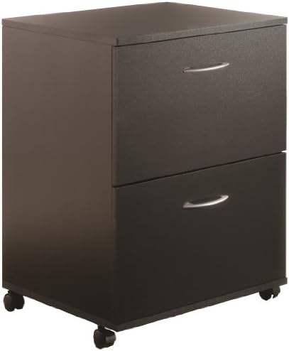 Essentials 2Drawer Mobile Filing Cabinet From Nexera Black