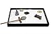 Desktop Mini Meditation Zen Garden Tray for Stress Relief, 8 X 5 inches with Buddha Figure Natural River Rocks Rake and Sand