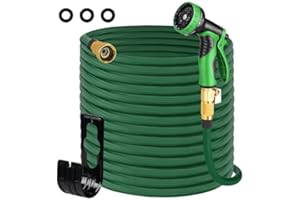 AOTIOOY Expandable Garden Hose 100ft, New Patented Thickened Leakproof 40 Layers Nano Rubber 2.5X Retractable Water Hose with 10 Function Spray Nozzle, No Kink & Tangle, Flexible, Lightweight Garden Hose