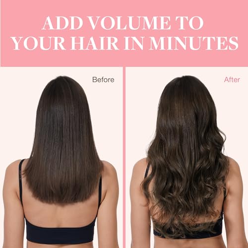 GOO GOO Clip in Extensions Natural Hair 7pcs 120g 40cm Light Dark Brown Natural Hair Extensions