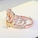 Similanka Rings Women 18K Rose Gold Plated AAA Cubic Zirconia Princess Crown Ring Girl Gift Wedding Engagement (8)