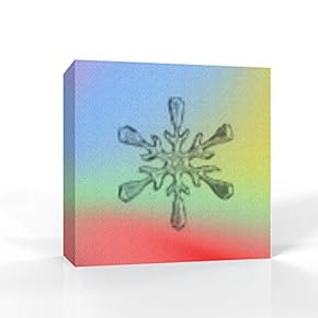 Canvas Wall Art - Snowflake Theme - Modern Home Art Stretched and Framed Ready to Hang - 12x12 inches