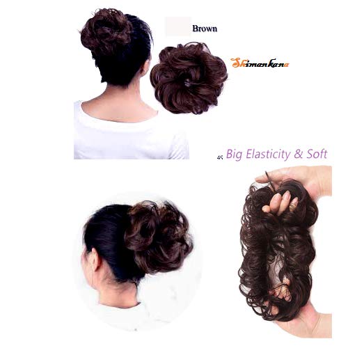 Ella Shimankana Curly Hair Bride Bun Juda Rubber Girls And Women