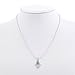 Meiligo® Fashion Womens Hip-hop Blue Evil Eye Necklace Jewelry Rhinestone Protective Hand of Fatima Palm Pendant Necklace (Silver)