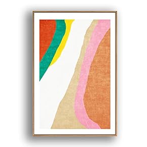 Framed Abstract for Living Room Bedroom Color Block for