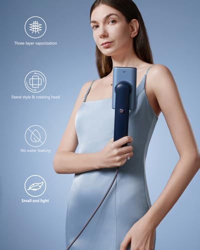 G9 Steam 2-in-1 Professional Handheld Travel Steamer for Clothes, Just 1lbs Lightly, 8 Minutes of Continuous Strong Steam, 1200W Light Steam Iron for travel and home
