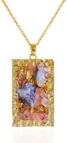 2017 New Trendy Multicolored Stone Women Long Pendant Necklace by TOPUNDER