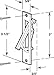 Prime-Line N 7274 Diecast, Satin Nickel, Pocket Door Flush Edge Pull (Single Pack)