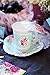 Talking Tables Truly Scrumptious Vintage Floral Paper Tea Cups with Handles and Saucers for a Tea Party or Birthday (24 Count)