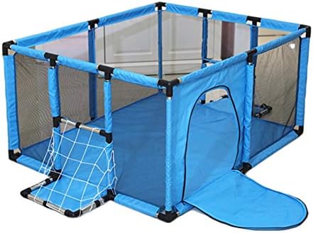 Playpen Baby Portable Playyard for Boy, Basket Design Toddler Safety Protective Fence with Door Indoor Playground- Blue (Size : 120x100cm)