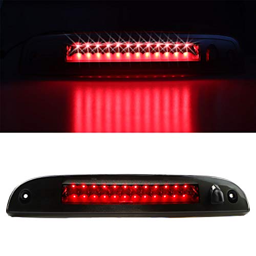 for Ford Escape Explorer & Mercury Mariner Mountaineer Rear High Mount LED 3rd Third Tail Brake Light Stop Light (Chrome Housing Smoke Lens)