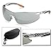 Harley-Davidson 3 Pc Tinted Mirror HD803 Safety Glasses w/ Cord & Black Zipper Hard Case