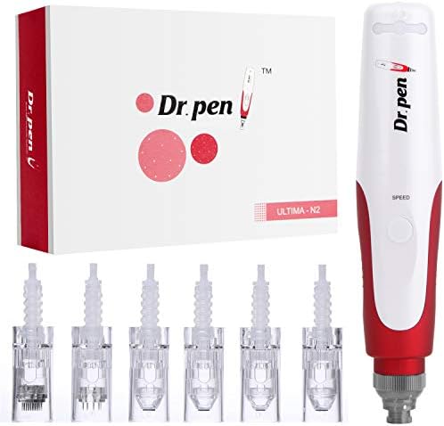 Dr. Pen Ultima N2 Professional Microneedling Pen with 4xNano, 1x12-Pin, 1x36-Pin Replacement Cartridges