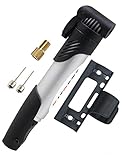 Mini Bike Pump, Kitbest Portable Cycle Frame Pump, Mountain, Road, Hybrid & BMX Bike Tire Pump, Extra-Lightweight Mini Bicycle Hand Pump Compatible with Presta & Schrader Valve & Sports Ball