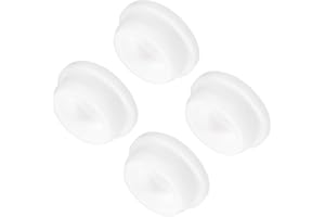 MECCANIXITY 4pcs T-Shaped Silicone Plugs 31.3mm 1 1/4 Inch Dia Snap in Plug Hole Seal Cover Round Rubber Stopper for Kitchen Rubber Bulkheads Waterproof Sealing Plugs White