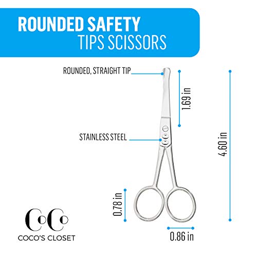 Coco S Closet Safety Hair Scissors Stainless Steel Blunt Tip