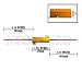 2PCS 50W 8Ohm LED Load Resistors for LED Turn Signal Lights or LED License Plate Lights or DRL (Fix Hyper Flash, Warning Cancellor) with 4pc Quick wire Clip