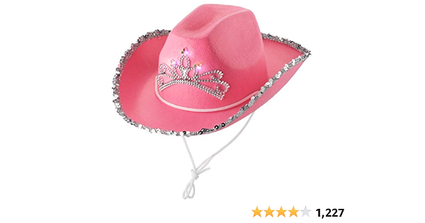 Light-Up Pink Kids Cowgirl Hat - (Pack 
