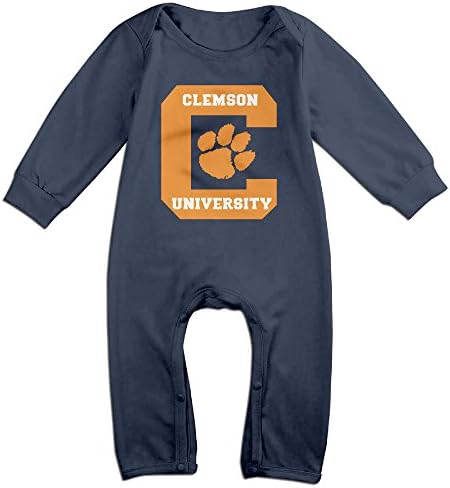 JJVAT Clemson University Paw Long Sleeve Bodysuit For 6-24 Months Infant Size 18 Months Navy