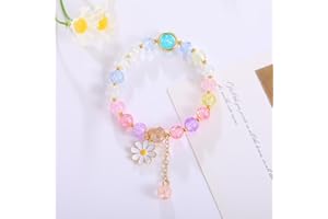1PCS Flower Charm Bracelet Fashion Crystal Beads Bracelet for Women Girls