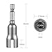 HEVERP Steel Power Wing Nut Driver Set,Slot Wing Nuts Drill Bit Socket Wrenches Tools Set,1/4 Inch Hex Shank Drills Bits for Panel Nuts,C Hook Bolts,Eye Screws (2 Pack)